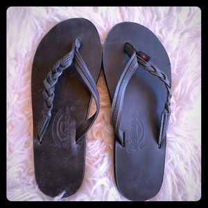 Rainbow Womens Flirty Braided Leather Sandals